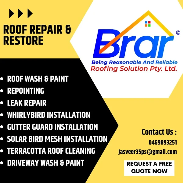 Brar Roofing Solution PTY LTD Business Card